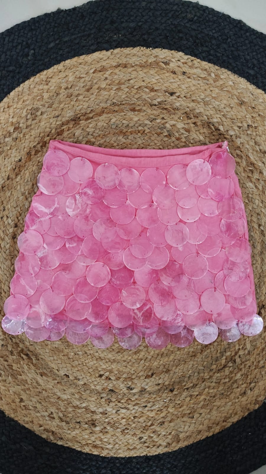 Pink shell skirt