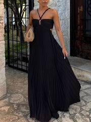 Pleated Maxi Dress