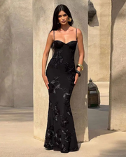 Flower Print Long Dress