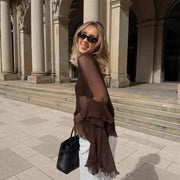 Long Flared Sleeve Top