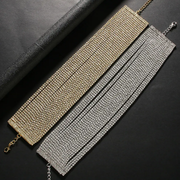 Gold and silver Rhinestone Chain Necklace