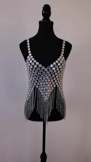 Silver Rhinestone Top