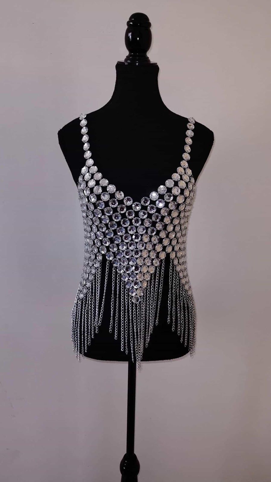 Silver Rhinestone Top