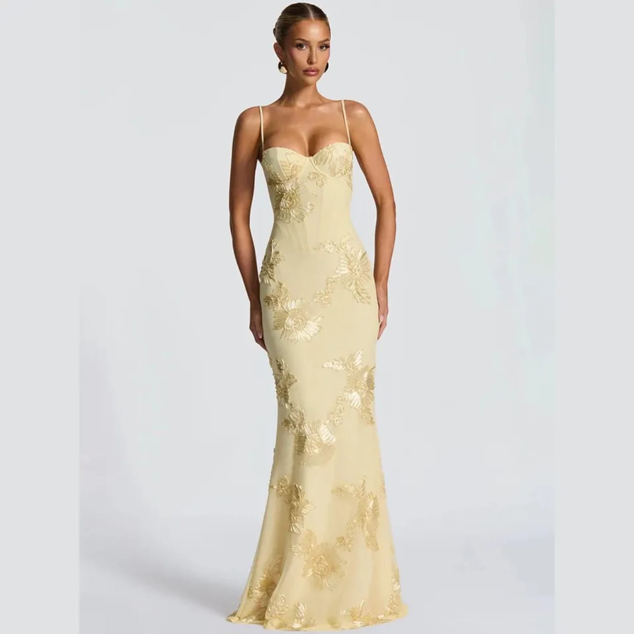 Flower Print Long Dress