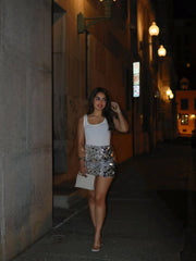 Silver Sequin Skirt