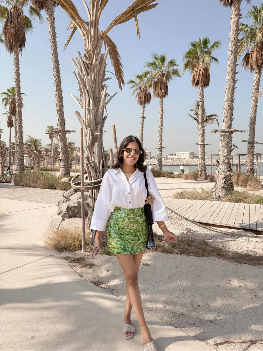 Green Sequin Skirt