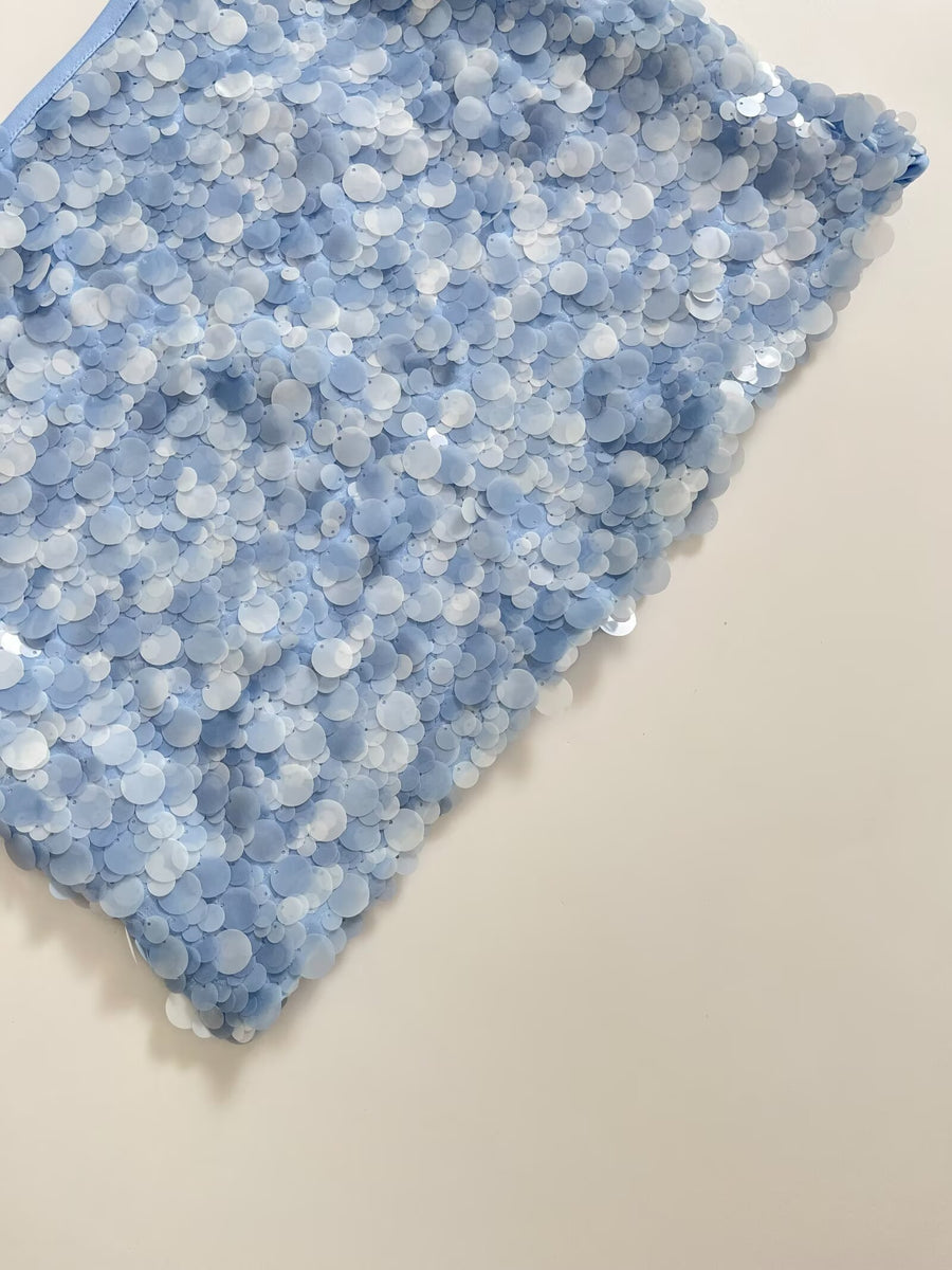 Blue Sequin Skirt
