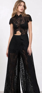 Black Lace Coord Set