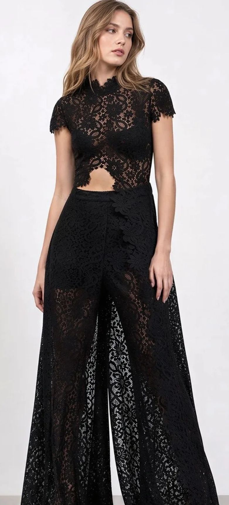 Black Lace Coord Set