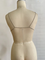 Silver bead bralette