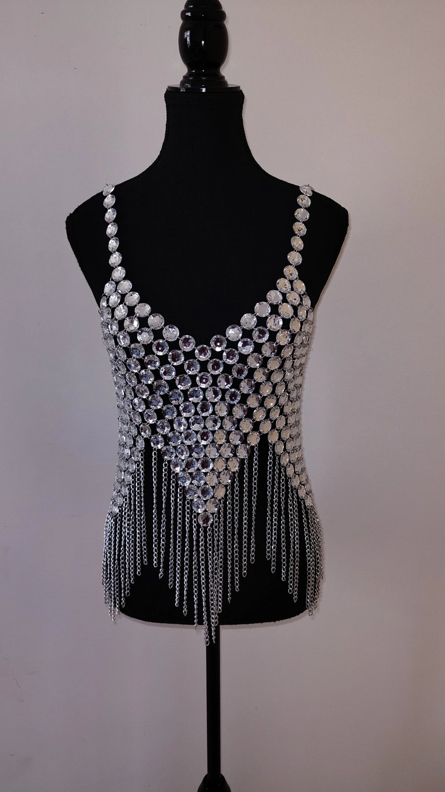 Silver Rhinestone Top