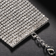 Gold and silver Rhinestone Chain Necklace