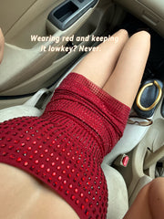 Rhinestone Red Dress