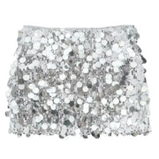 Silver Sequin Skirt