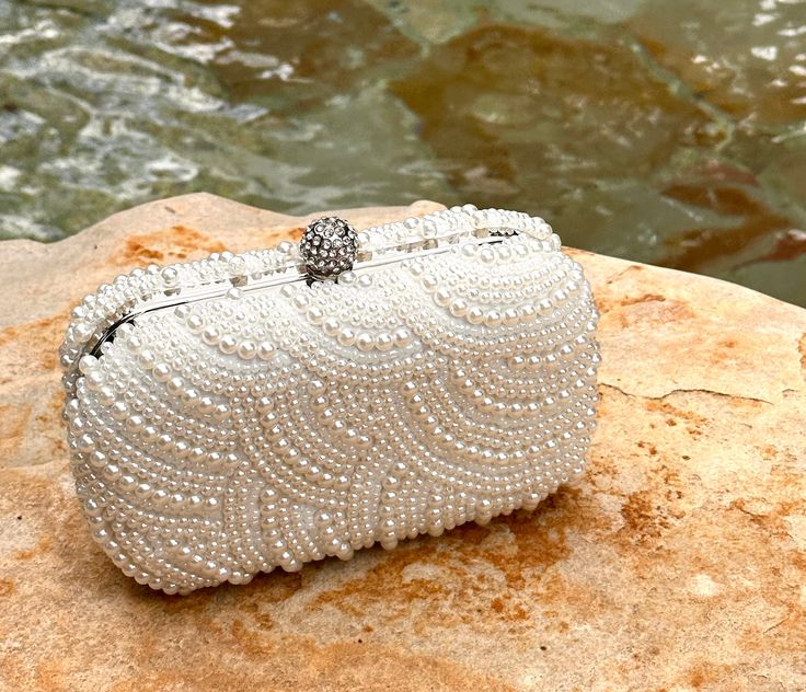 Alloy Cage Pearl Clutch