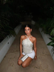 White shell top