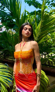 Orange Mermaid Top