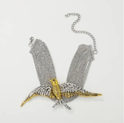 Rhinestone Bird  Necklace