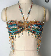 Multicolour Crystal Bralette
