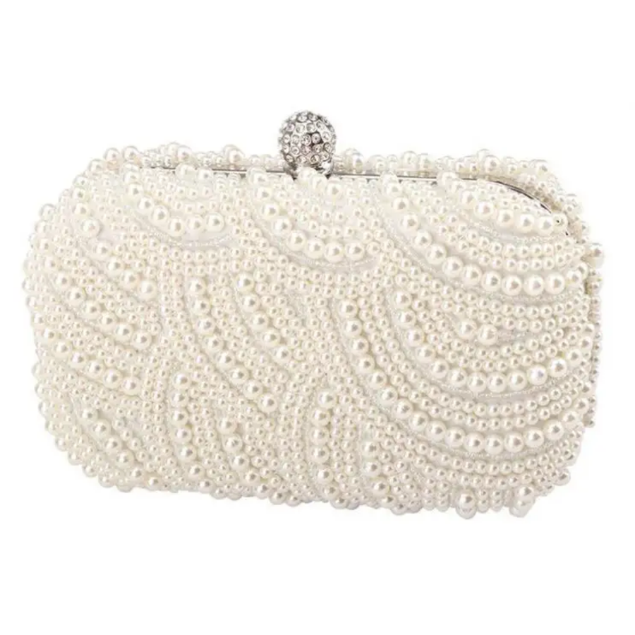 Alloy Cage Pearl Clutch