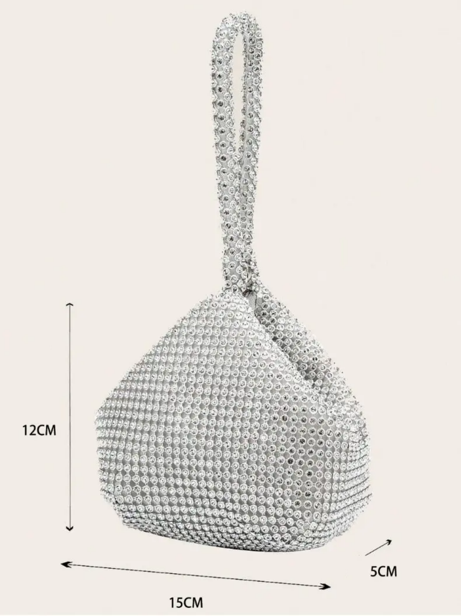 Silver Rhinestone Bag