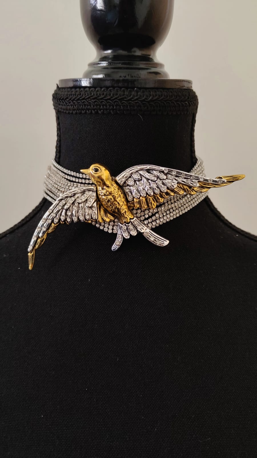 Rhinestone Bird  Necklace