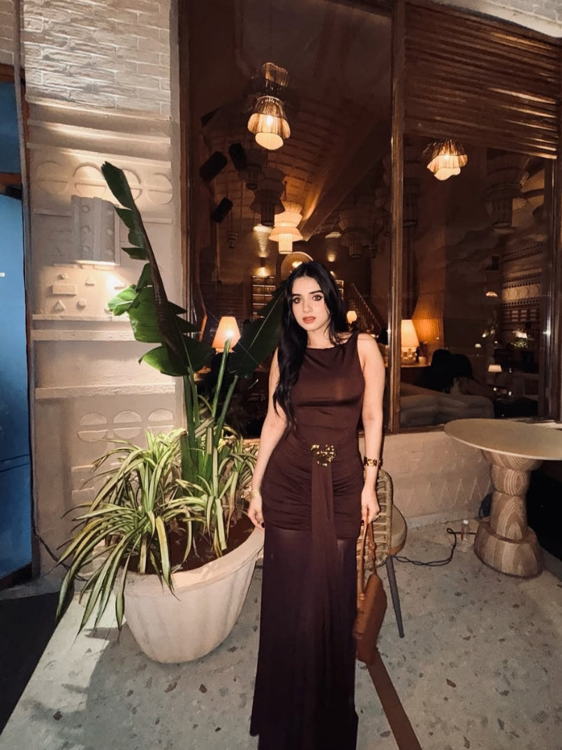 Brown Party Dress