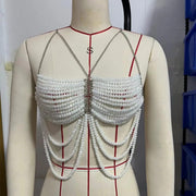 White pearl bralette