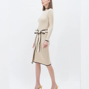 Elegant Knit Wrap Dress