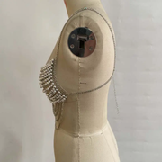 Silver bead bralette