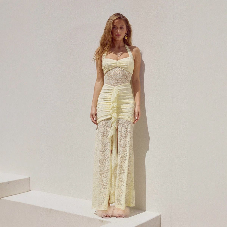 Butter Yellow Flowy Dress