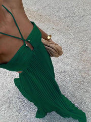 Pleated Maxi Dress