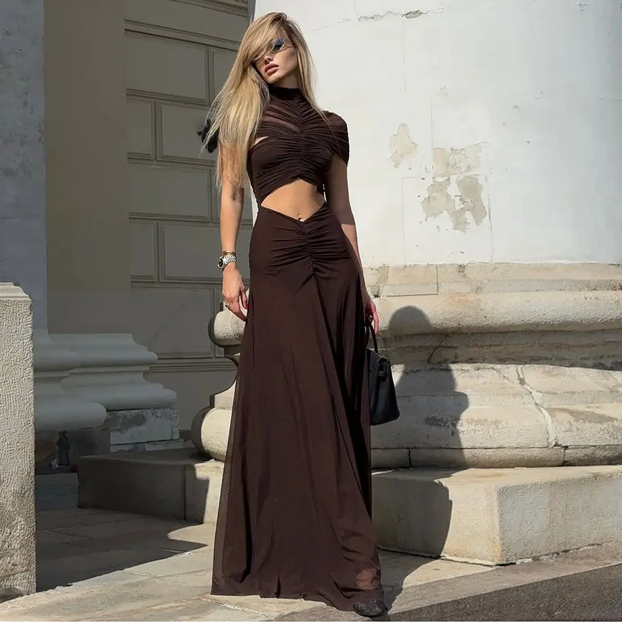 Brown Flair Gown