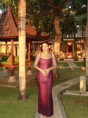 Embellished Purple Rhinestone Dress