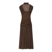 Brown Frill Dress