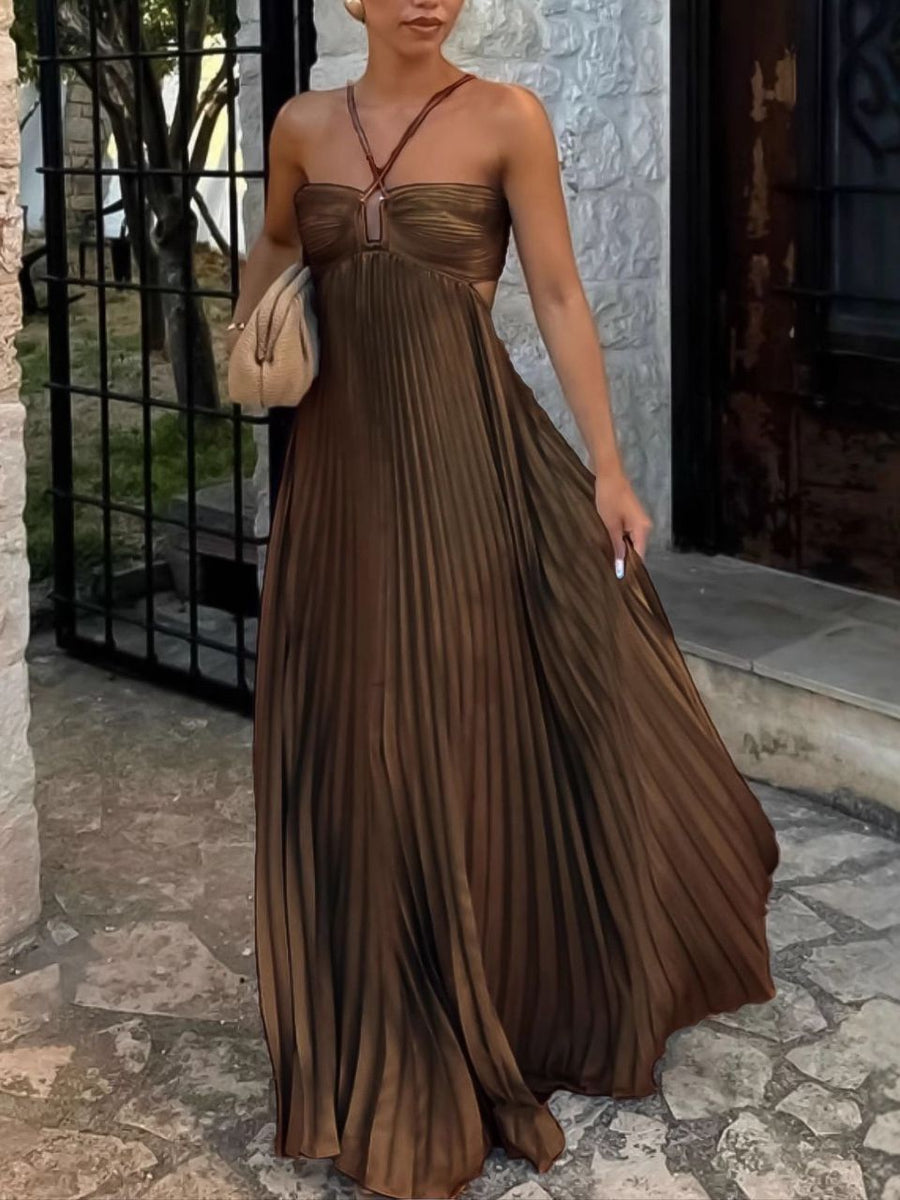 Pleated Maxi Dress