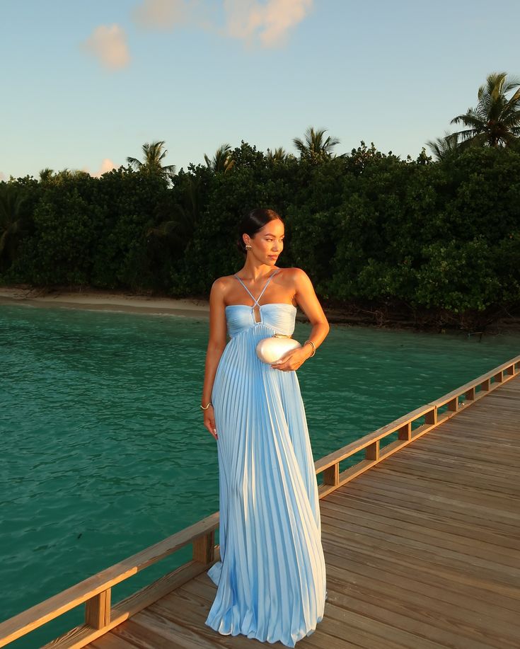 Pleated Maxi Dress