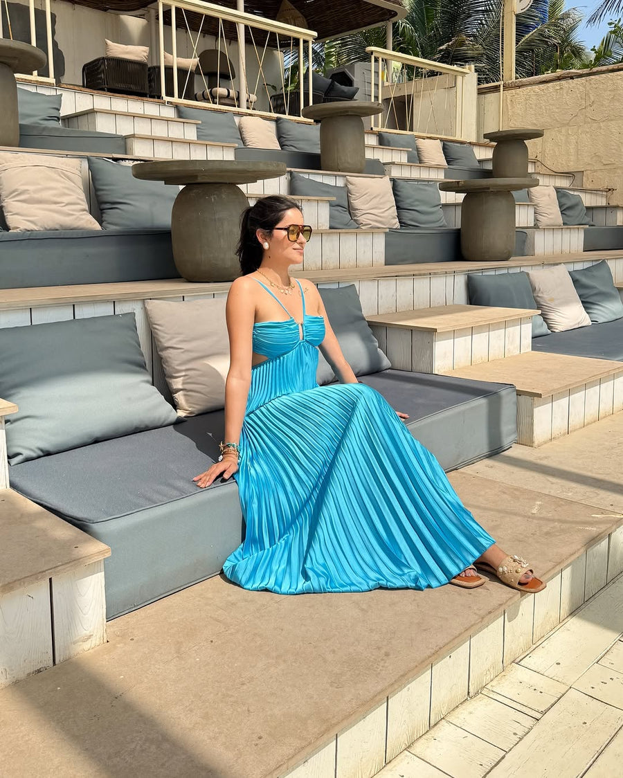 Pleated Maxi Dress