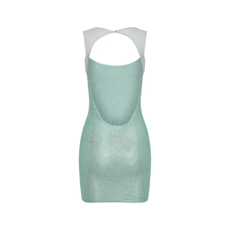 Mint Green Rhinestone Birthday Dress