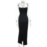 Cutout suspender long dress