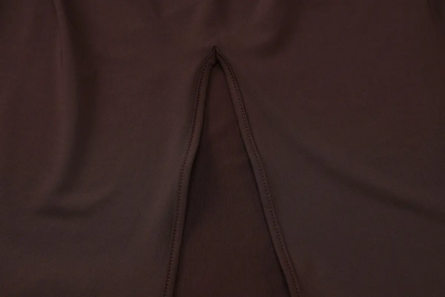 Brown Strapless Dress