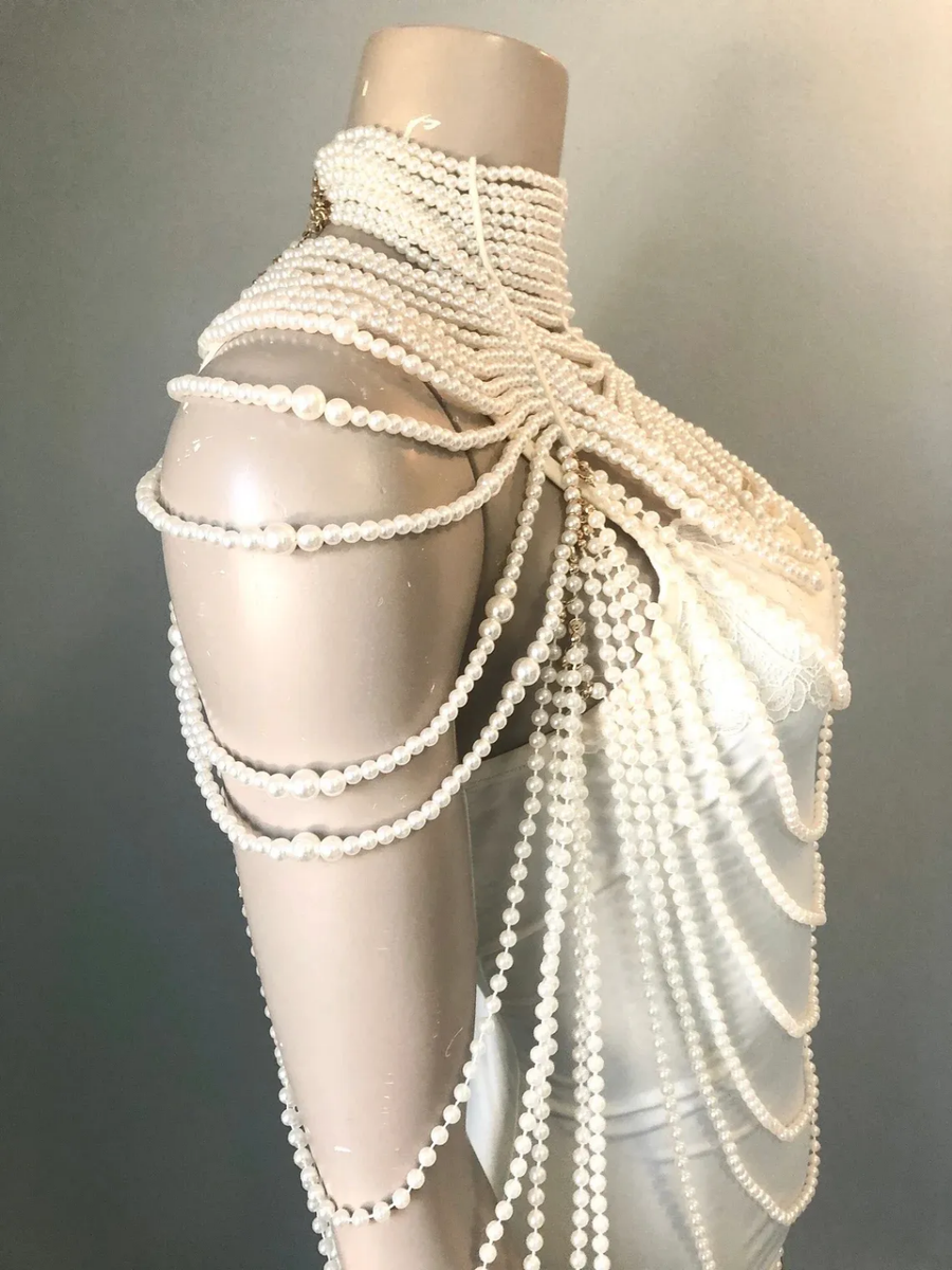 Pearl shawl Body Chain