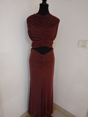 Brown Flair Gown