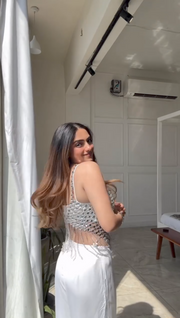 Silver Rhinestone Top