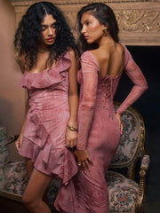 Pink full sleeves Dress