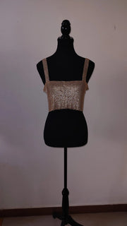 Rhinestone Shimmer Crop Top