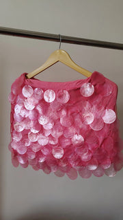 Pink shell skirt