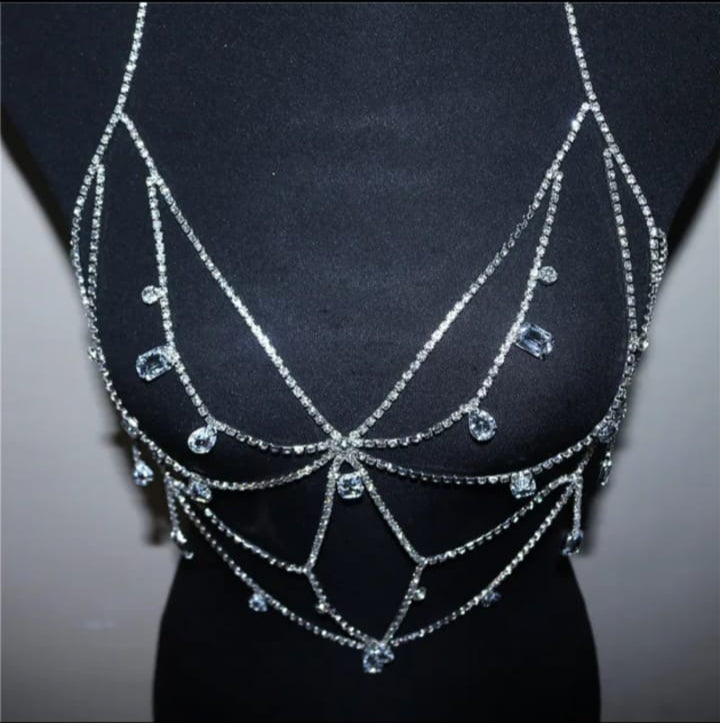 Rhinestone Pendant Body chain Accessory