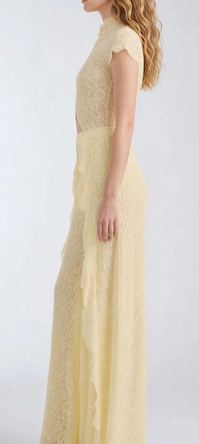 Yellow Lace Coord Set