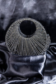 Rhinestone Silver String Bag